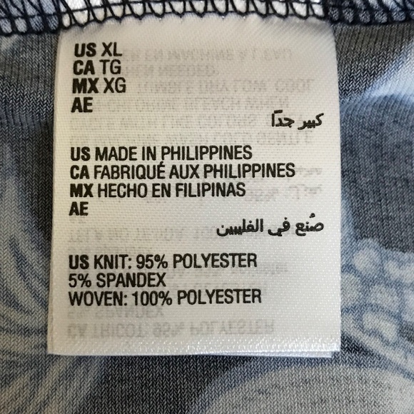 JM COLLECTION Floral Bell Sleeve Blouse Round Neck Blue Women’s Size XL Size 1X - Picture 15 of 16